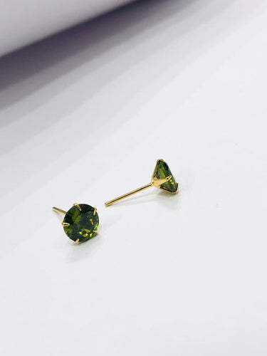 Lime Gem Stone Earrings